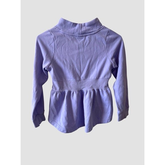 Nike Girl's Pullover Hi Lo Mock Neck Ruffle Back Sweatshirt  SM Lilac Purple - Picture 3 of 5